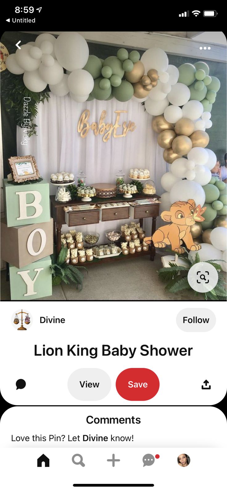 a baby shower party with balloons and decorations