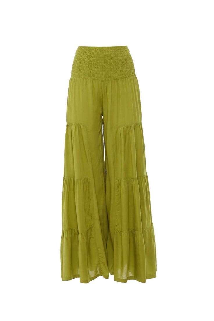 Palazzo Trousers, Flared Trousers, Pistachio Green, Downtown Girl, Flare Trousers, Fashion Wear, Brunei, Yellow Black, Teal Blue