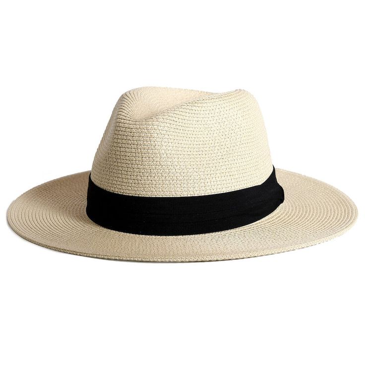 Embrace the summer with our Panama Summer Sun Hats, designed for both men and women. These hats combine style with comfort, ensuring you stay fashionable while being shielded from the sun. Perfect for any summer activity, our hats provide a chic and practical solution for the sunny weather. FEATURES: Timeless Style: With a solid pattern and casual look, our Panama Summer Sun Hats are the perfect accessory for any summer attire, enhancing your style whether you're at the beach, on a trail, or jus Uv Protection Fedora Straw Hat, Solid Color Fedora Straw Hat With Uv Protection, Solid Fedora Straw Hat With Uv Protection, Lightweight Panama Hat For Summer Vacation, Casual Fedora With Uv Protection For Outdoor, Casual Outdoor Fedora With Uv Protection, Panama Hat With Uv Protection For Vacation, Lightweight Flat Brim Panama Hat For Beach Season, Lightweight Summer Fedora For Outdoor