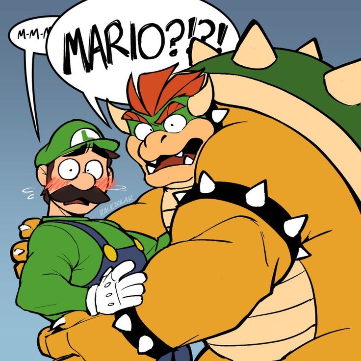 an image of mario and luigi talking to each other