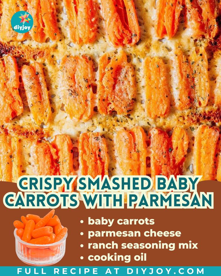 crispy smashed baby carrots with parmesan are the perfect appetizer