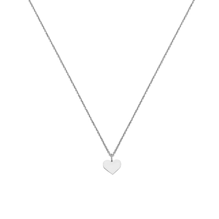 This elegant Heart Pendant Necklace features a beautifully crafted pendant in the shape of a heart. Made with high-quality materials, it is the perfect accessory to add a touch of romance to any outfit. With its delicate design, it effortlessly combines style and sentiment, making it a timeless addition to your jewelry collection. Sterling Silver To maintain its shine, avoid harsh chemicals, abrasives, and excessive contact with lotions or perfumes. Store each piece separately in soft pouches or White Minimalist Jewelry With Heart Charm, Minimalist White Heart Charm Jewelry, Minimalist Jewelry With Heart Charm On Round Pendant, Minimalist Jewelry With Heart Charm Round Pendant, Heart Cut Jewelry With Heart Charm For Valentine's Day, Double Heart Tarnish Resistant Jewelry For Her, Minimalist Round Jewelry With Heart Charm, Minimalist Sterling Silver Jewelry With Heart Beads, Minimalist Heart Charm Pendant Jewelry