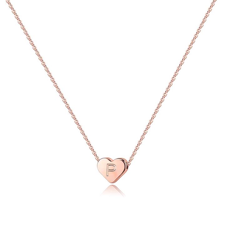 PRICES MAY VARY. SIZE: Rose Gold Heart Initial Necklace is 16"+2.5" extender chain, adjustable chain help you find a comfortable length. PRIME MATERIAL: 14K Rose Gold Filled letter necklace, ensure a very long lasting brilliant finish that is nickel free, lead free and hypoallergenic. Initial heart necklaces are tumbled to add strength and shine. No tarnish or rust with time. NECKLACE FOR HER: Engraved her first initial on heart pendant and let her know she's always connected to you. Classical I Rose Gold Initial Necklace, Necklaces For Girls, Heart Initial Necklace, Teen Girl Jewelry, Time Necklace, Alphabet Gifts, Initial Heart Necklace, Rose Gold Initial, Box Gifts