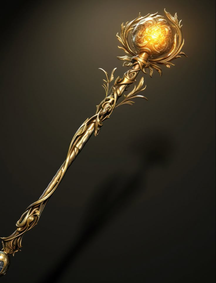 Magic Staff Fantasy Art, Magic Staff Aesthetic, Sorcerer Staff Concept Art, Magic Staff Art, Fantasy Scepter, Magic Staff Concept Art, Staff Fantasy Art, Magical Scepter, Scepter Design