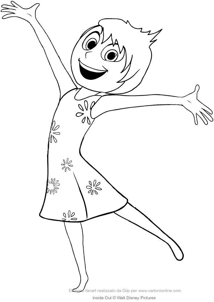 a cartoon character from inside out coloring pages