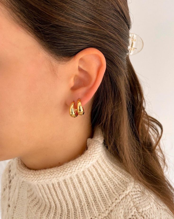 The earrings that will never go out of style! 0.6in gold filled hoops. Nickel free. Tarnish resistant. Trendy Gold Tarnish-resistant Hoop Earrings, Hypoallergenic Small Hoop Earrings In 14k Gold Filled, Trendy Nickel-free Gold-plated Huggie Earrings, Trendy Gold Plated Hypoallergenic Huggie Earrings, Trendy Gold Plated Nickel-free Huggie Earrings, Trendy 14k Gold Filled Huggie Earrings, Trendy Hypoallergenic Gold Plated Hoop Earrings, Hypoallergenic 14k Gold-filled Hoop Earrings, Everyday Hypoallergenic Gold Plated Huggie Earrings