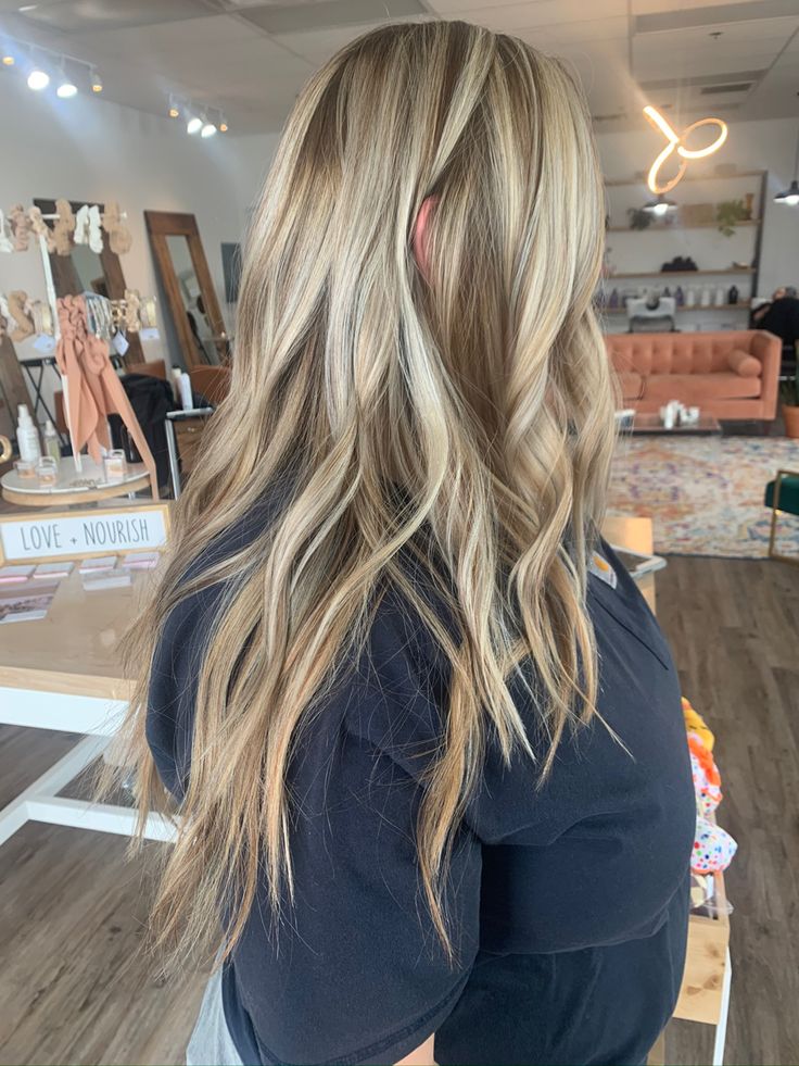 Extreme Highlights Hair, Blonde With Lots Of Dimension, Unique Blonde Highlights, Full Set Highlights Blonde, Fall Dimensional Blonde, Multi Tone Blonde Hair, Multi Dimensional Blonde Highlights, Blonde Hair By Hair Pattern, Blonde Highlights By Hair Pattern