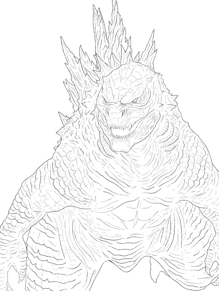 godzilla coloring pages for kids to print and color