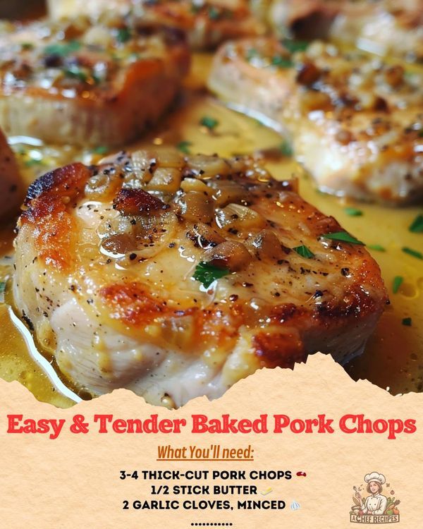 the menu for easy and tender baked pork chops