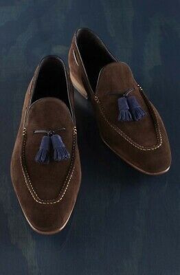 Handmade+Men's+Chocolate+Brown+Tussles+Round+Toe+Suede+Stylish+Loafers    Material+Genuine+Suede+  Inner+Soft+Leather  Color+Chocolate+Brown+  Style+Round+Toe  Sole+Leather  Gender+Male  Heel+Leather    Manufacturing+Time+7+to+10+Business+Days    IMPORTANT+NOTE    Please+measure+your+foot+size+ac... Brown Loafer Shoes, Mens Brown Loafers, Loafer Shoes For Men, Mens Loafers Casual, Brown Suede Loafers, Quality Leather Boots, High End Shoes, Gentleman Shoes, Custom Design Shoes