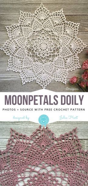 the book cover for moonpetals doily