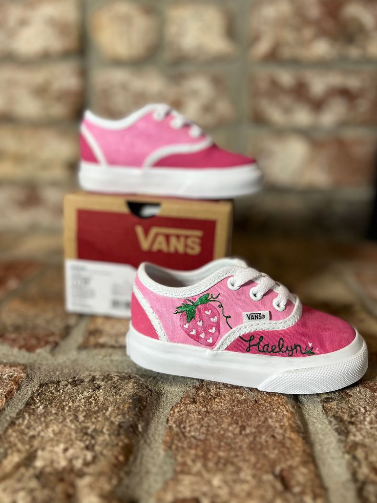 HAND PAINTED GENDER REVEAL SHOES! These custom painted shoes are perfect for gender reveal party! Send me the gender of baby in private message and I can handpaint design on shoes. (View other listings for more shoe options such as Nike Air Force 1's, Vans, and Converse. sizes 4-10!) Shoes are also perfect for first birthday celebration! Private message me for more details on design. I'd love you know what you have in mind for you special announcement or celebration! All shoes are custom made no refunds or exchanges. Please allow 30 day period between time of purchase and delivery send out.  I am not responsible for miss information of gender of baby. All sales are final Casual Pink Sneakers For Birthday, Customizable Pink Sneakers As A Gift, Cute Custom Pink Sneakers With Round Toe, Cute Pink Custom Sneakers With Round Toe, Hand Painted Pink Custom Sneakers With Round Toe, Custom Hand-painted Pink Sneakers With Round Toe, Custom Hand Painted Pink Sneakers With Round Toe, Gender Reveal Shoes, Gender Of Baby