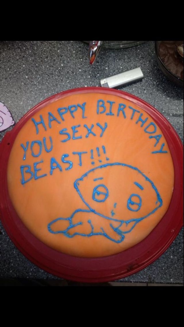 a birthday cake with writing on it