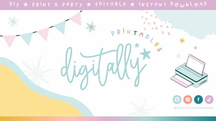 Nadia | Digitally Printables | Party Printables | Crafts & DIY