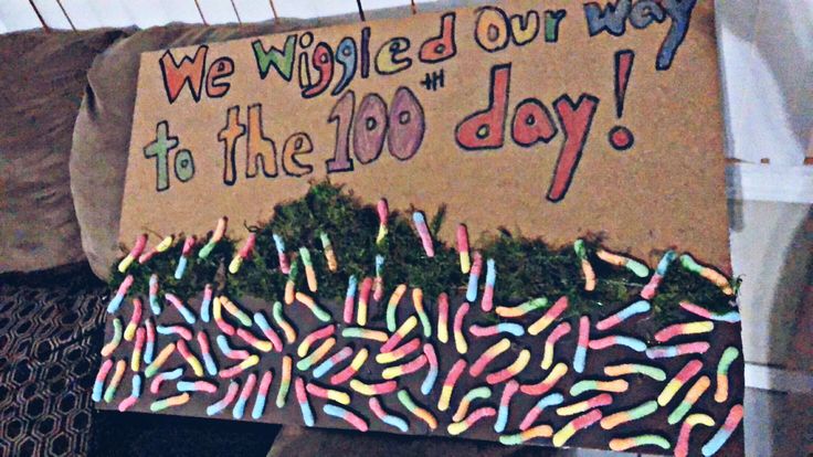 a sign that says we wised our way to the 100 day on it with sprinkles