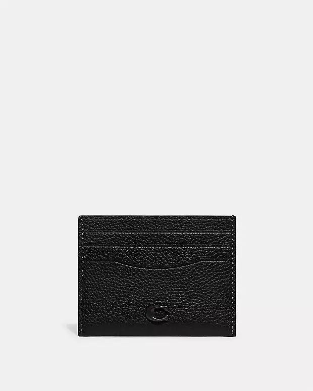 COACH® | Card Case Coach Bifold Card Holder With Interior Slots, Modern Coach Wallets With Interior Card Slots, Coach Wallets With Card Slots, Coach Wallets With Card Slots For Daily Use, Coach Wallets For Daily Use, Coach Bifold Card Holder With Card Slots, Classic Coach Rectangular Card Holder, Coach Bifold Card Holder For Formal Occasions, Classic Coach Bifold Card Holder