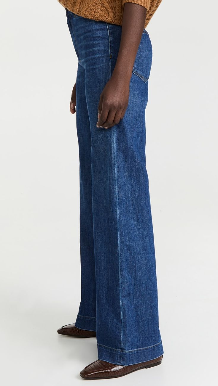 ASKK NY Brighton Wide Leg Jeans | Shopbop Slouchy Tee, Signature Style, Wide Leg Jeans, Brighton, Stretch Denim, Leg Jeans, Timeless Fashion, New Arrivals, Full Length