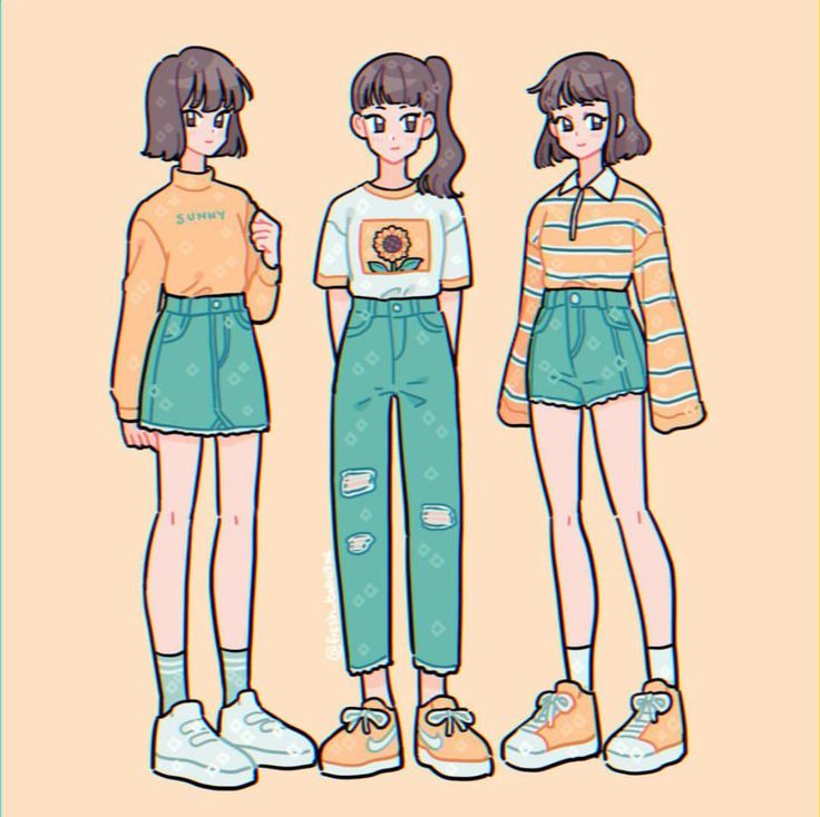 Cartoon Outfits Ideas, Arte Do Kawaii, Clothing Sketches, Art Outfits, Stickers Kawaii, Clothing Design Sketches, Drawing Anime Clothes, Cartoon Outfits, Mode Design