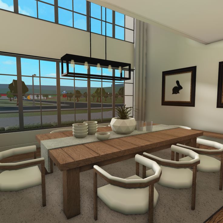 bloxburg small house layouts Bloxburg Kitchen Minimalist, Dining Room Blocksburg, Modern House Kitchen Bloxburg, Club Roblox Dining Room, Small Bloxburg Dining Room, Bloxburg Kitchen Table Ideas, Bloxburg Kitchen Island Ideas, Bloxburg Dining Area Ideas, Dining Table Bloxburg Ideas