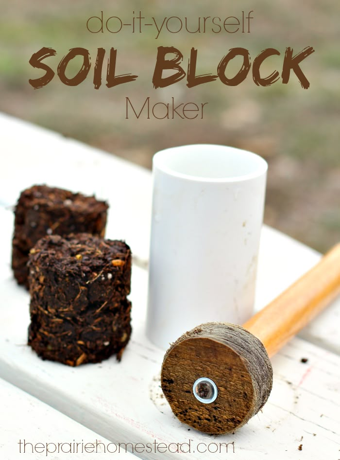 homemade diy soil block maker for kids to use in the garden or outdoors