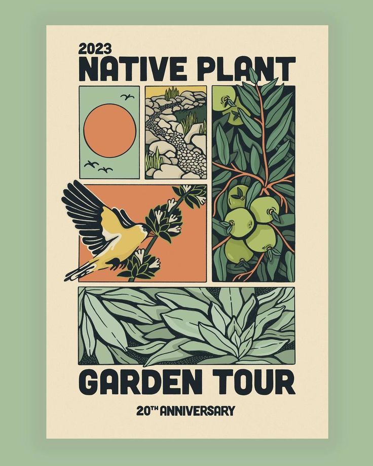 the poster for native plant garden tour