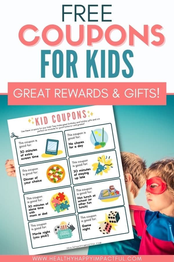 the free coupons for kids great reward and gifts to help children learn how to use them