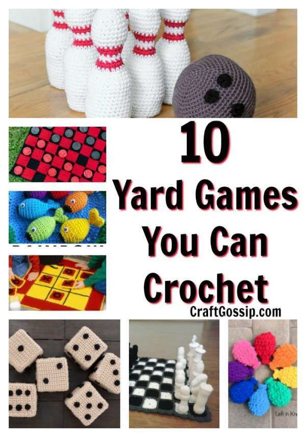 ten yard games you can crochet with text overlay that reads 10 yard games you can crochet