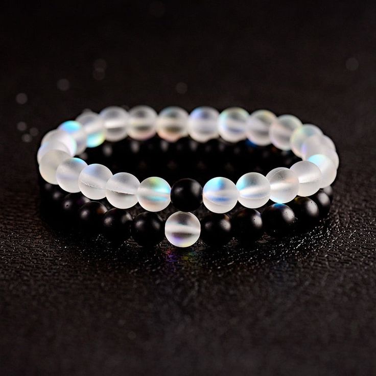 Couples Crystal  Distance Bracelets | Panthera Lux Pastel Accessories, Distance Bracelets, Lovers Bracelet, Friendship Bracelets With Beads, Bracelet Couple, Bracelets Design, Moonstone Bracelet, Natural Stone Bracelets, Labradorite Beads