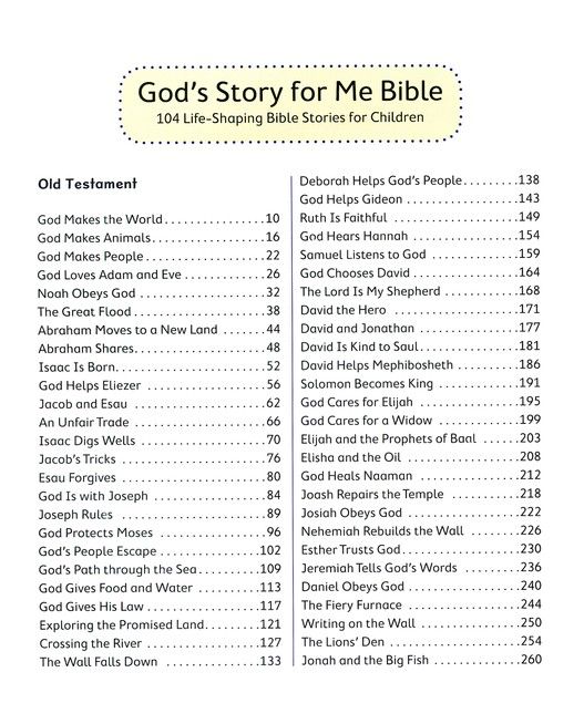 the bible's story for me bible is shown in this printable page, which includes