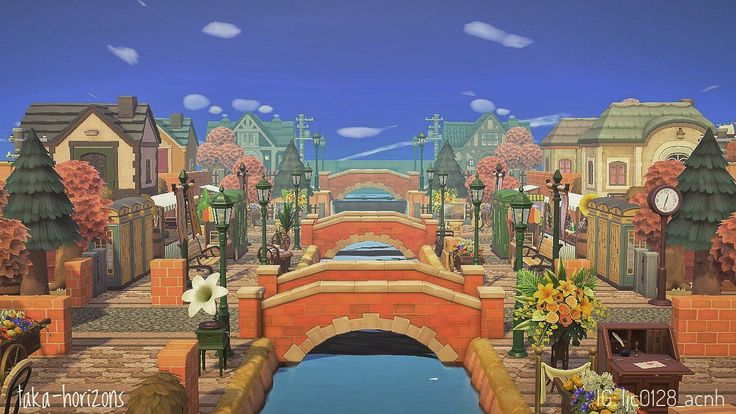 LJC0128 | Taka rep. | on Twitter: "— 🌿☀️ Lo and behold, Taka’s grand canal street seen from an uncharted perspective. This canal has been one of my most memorable and valuable masterpiece to this day and seeing it in another angle is indeed breathtaking. #ACNH #AnimalCrossing #ACNHDesign… https://t.co/f3Ai0xmNdX" Towncore Animal Crossing Island, Animal Crossing Towncore Island, City Theme Animal Crossing, Animal Crossing Island City Theme, European City Acnh, Acnh Island Towncore, Canal Animal Crossing, Acnh Canal Street, Acnh Inspo Town