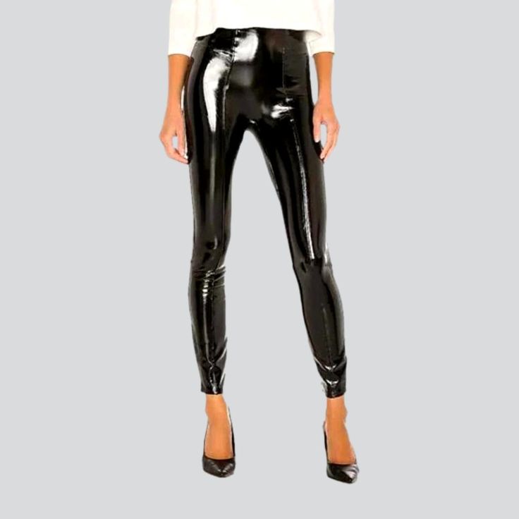 Welcome to the future of denim modern with our 2023 Autumn-Winter Collection's Latex Shiny Women's Denim Pants, Y2K style! These high-waisted, skinny-form pants are designed to make a statement, crafting an unforgettable look with a blend of the Y2K iconic trend and couture fashion ethos.Why You'll Fall In Love Y2K Inspired: This pair of denim pants captures the essence of the millennial modern scene a perfect combination of youthful exuberance and everlasting sophistication. Shiny Latex Coating Stylish Jeans, Denim Pants Women, Denim Trends, Denim Coat, Denim Fabric, Jeans Pants, Fashion Classy, Denim Pants, Denim Women