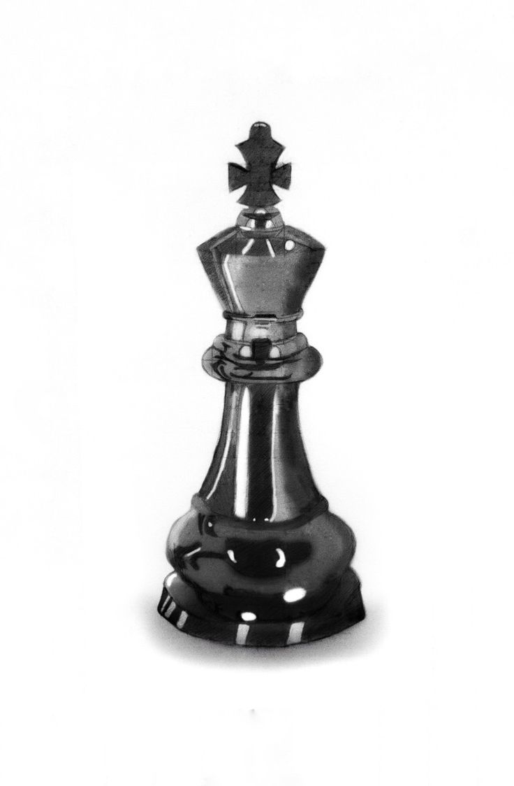 a black and white photo of a chess piece