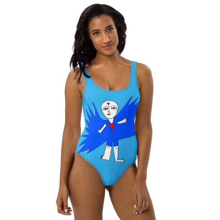 This one-piece swimsuit for all figures will bring out your best features. Enjoy the smooth fabric and the flattering design, and show it off by the sea or pool! * 82% Polyester, 18% Spandex * Fabric weight: 6.78 oz/yd² (230 g/m weight may vary by 5% * Chlorine-resistant fabric * Cheeky fit with a scoop neckline and a low scoop back * Zig-zag stitching * Double-layer front  * Four-way stretch material stretches and recovers on the cross and lengthwise grains Fitted One-piece Bodysuit For Sunbathing, Fitted Tankini For Water Sports, Stretch Sleeveless Swimwear For Water Sports, Sleeveless Stretch Swimwear For Water Sports, Sleeveless Swimwear For Swimming, Fitted Swim Dress For Water Sports, Fitted Tankini For Beach Season Water Sports, Summer Stretch Swimwear For Water Sports, Fitted One-piece Swimwear For Poolside