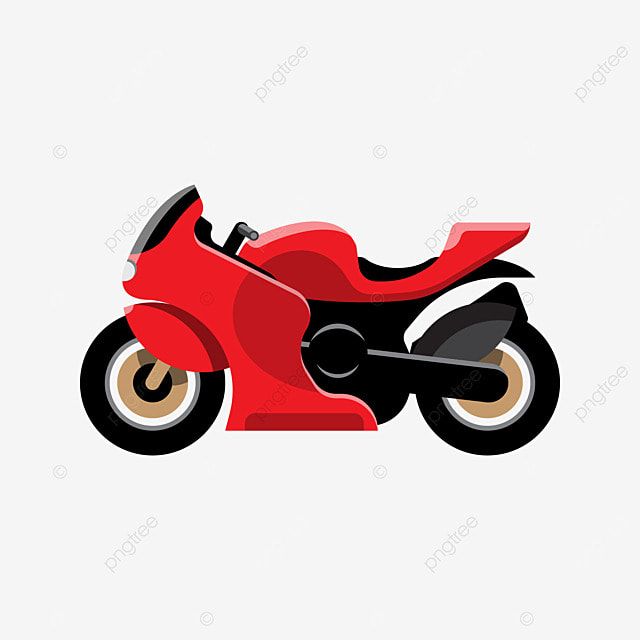 a red motorcycle is shown in the shape of a logo, illustration, graphic png and psd