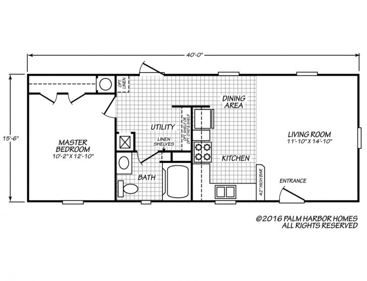 the floor plan for a mobile home with two bedroom and an attached living room area