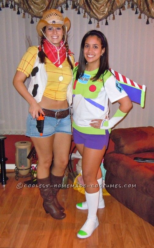 two women dressed up as toy story characters