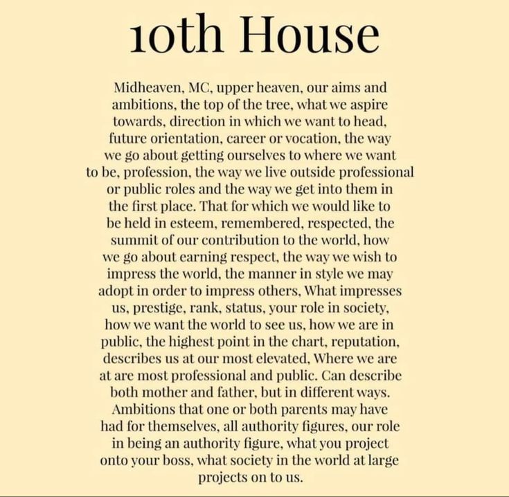 an image of a page with the words,'10th house'in black and white