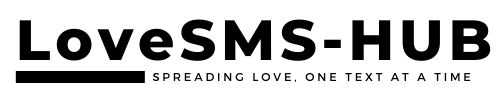 the words love sms hub are in black and white