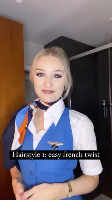 Hairstyles For Flight Attendants, Flight Attendant Hairstyles Updo, Flight Attendants Hairstyles, Flight Attendant Hair Updo, Flight Attendant Updo, Flight Attendant Hair Styles, Airhostess Hairstyle, Stewardess Hairstyle, Hostess Hairstyles