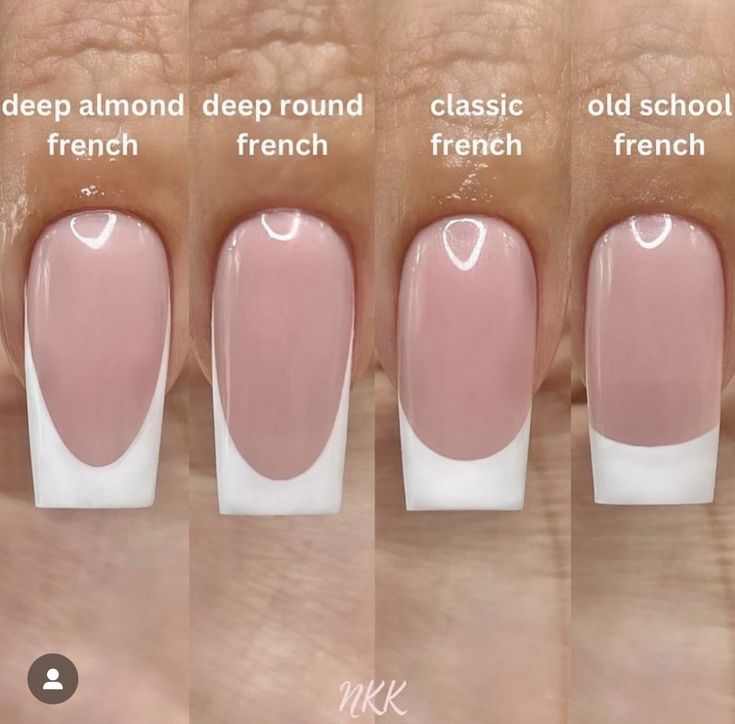 Types Of French Tips, How To Do French Tips, Classic French Nails, French Tips Nails, Classic French Tip, Tips Nails, Nail Types, Acrylic Nail Shapes, Nails Nude