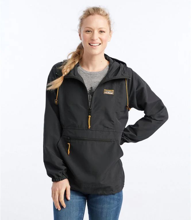 Women's Mountain Classic Anorak | Women's Windbreakers at L.L.Bean Casual Black Nylon Raincoat, Black Casual Nylon Raincoat, Casual Nylon Windbreaker With Zip Fly, Weatherproof Nylon Windbreaker For Hiking, Fall Nylon Windbreaker With Ykk Zipper, Hooded Windbreaker With Zip Fly For Outdoor Activities, Long Sleeve Windbreaker With Ykk Zipper For Hiking, Casual Nylon Waterproof Raincoat, Casual Black Raincoat For Outdoor