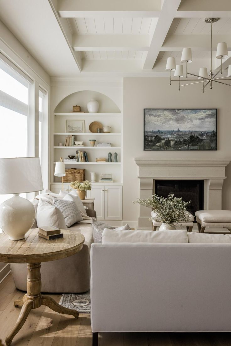 the living room is clean and ready for us to use in its new owner's home