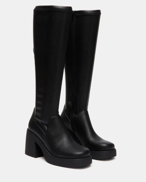 Below The Knee Boots, Extra Wide Calf Boots, Wide Calf Knee High Boots, Long Black Boots, Thick Calves, Knee High Platform Boots, Big Calves, Black High Boots, Steve Madden Boots