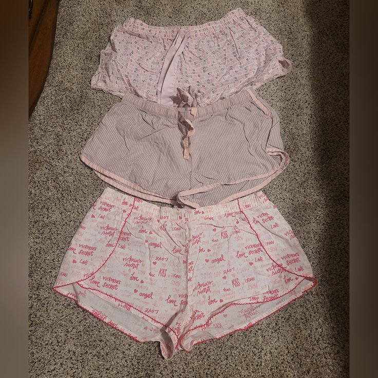 Like New Without Tags. Set Of 3 Victorias Secret, Womens Size Small Pajama Shorts. Soft Cotton Fabric. Pink Colored Patterns. Pink Short Bedtime Sets, Victoria's Secret Casual Sets For Pajama Party, Victoria's Secret Cotton Loungewear Sleepwear, Victoria's Secret Cotton Sleepwear For Lounging, Victoria's Secret Short Lounging Bottoms, Victoria's Secret Casual Sleep Shorts, Victoria's Secret Casual Sleepwear For Lounging, Casual Victoria's Secret Sleep Shorts, Victoria's Secret Casual Sleepwear For Pajama Party