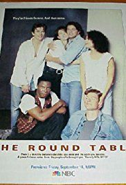 a group of people standing next to each other in front of a sign that says the round table