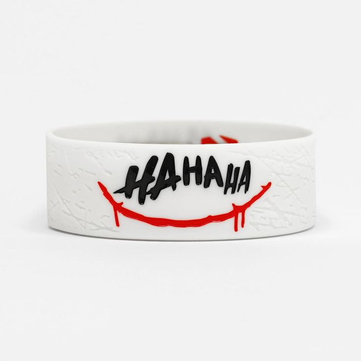 Product Description The Ha Ha Ha Red Smile 1 Inch Wristband is a versatile accessory designed to elevate your sports experience. With a one-size-fits-all design, this wristband provides the perfect fit for athletes of all ages. Its vibrant red colour and playful smile motif not only add a pop of personality but also inspire positivity and motivation during your workouts. Crafted for durability and comfort, this wristband is suitable for various sports, whether you're hitting the gym, playing bas Adjustable Sports Wristband, Casual Plastic Wristband Gift, Adjustable White Wristband For Sports, White Casual Wristband For Sports, Casual White Wristband For Sports, Adjustable Novelty Wristband, Adjustable White Novelty Wristband, Adjustable Red Wristband, Adjustable White Wristband For Sports Events