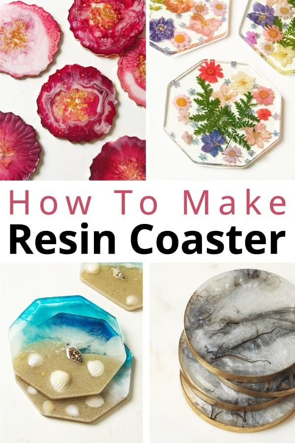 how to make resinen coasters with flowers on them