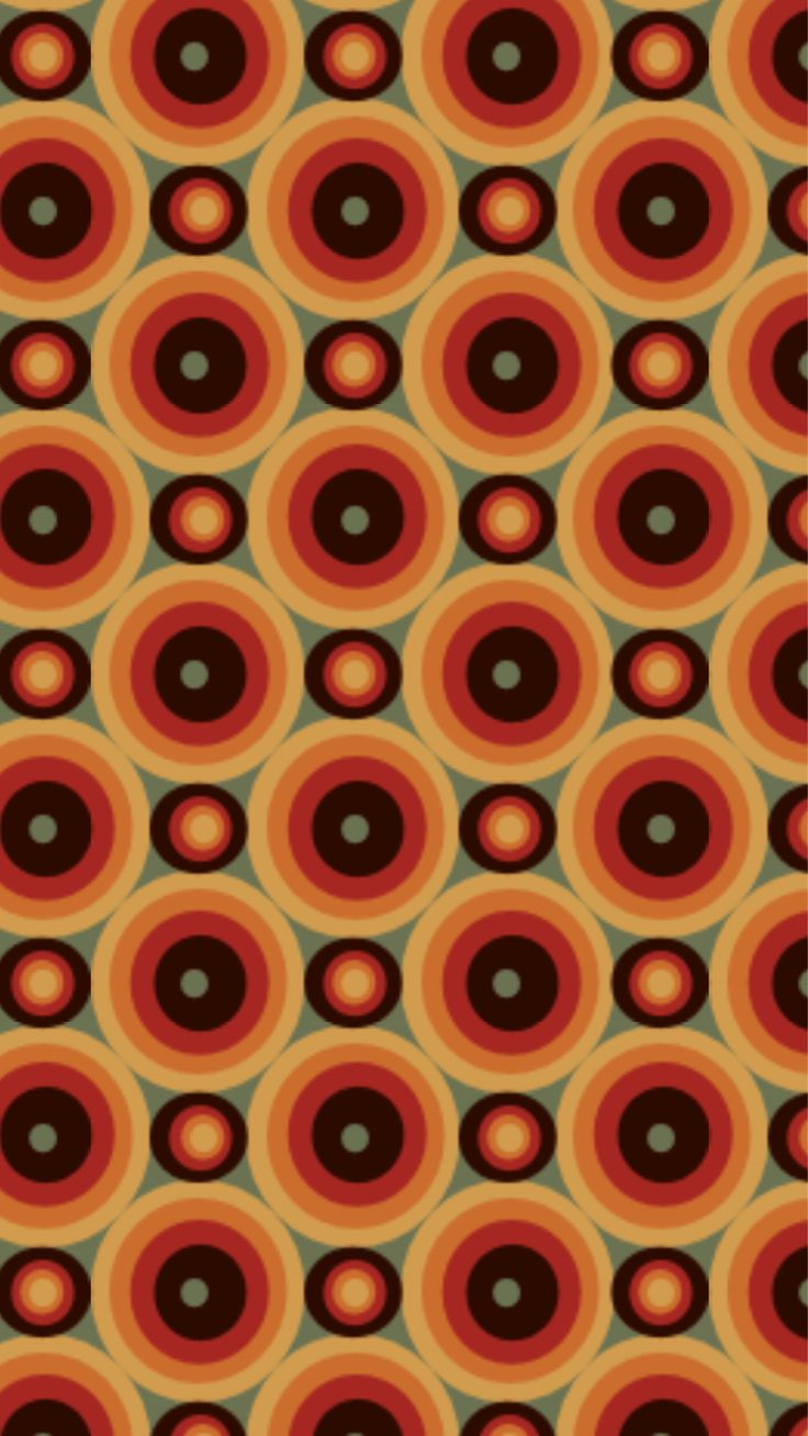 an orange and brown pattern with circles