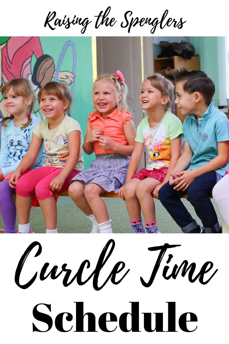 a group of children sitting on a bench with the words, cuddle time schedule