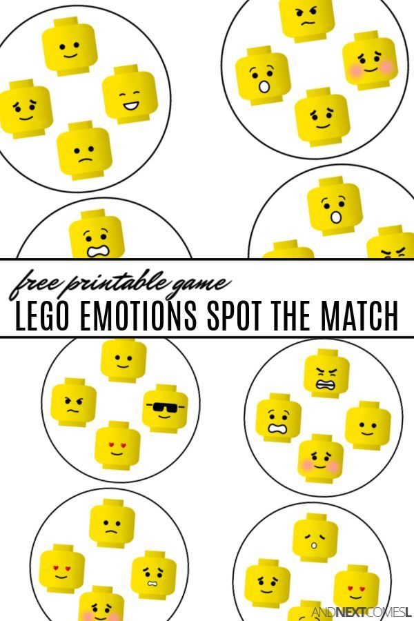 the instructions for how to make lego emoticions spot the matching faces in this video game